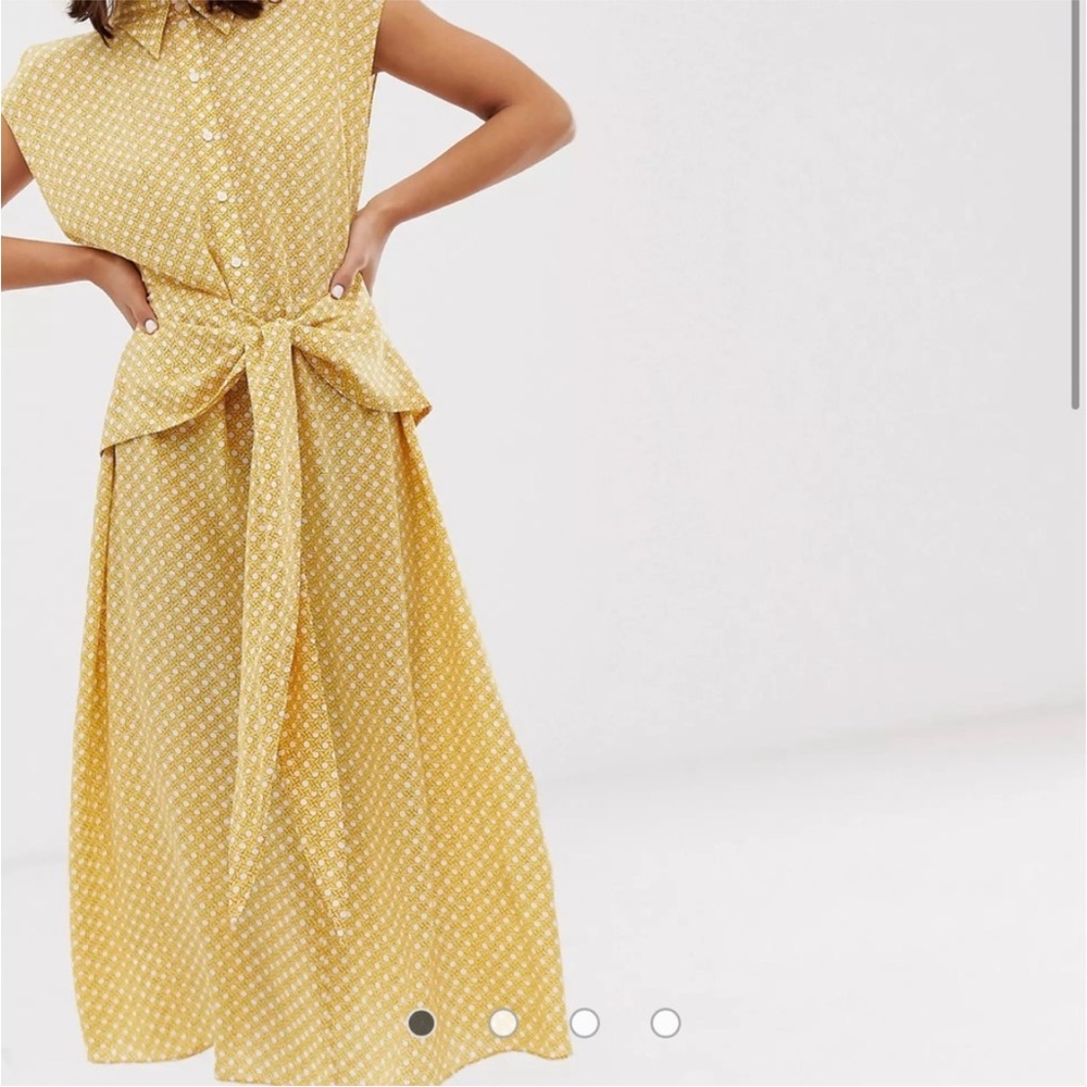 & Other Stories Yellow Midi Dress - Picture 3 of 16